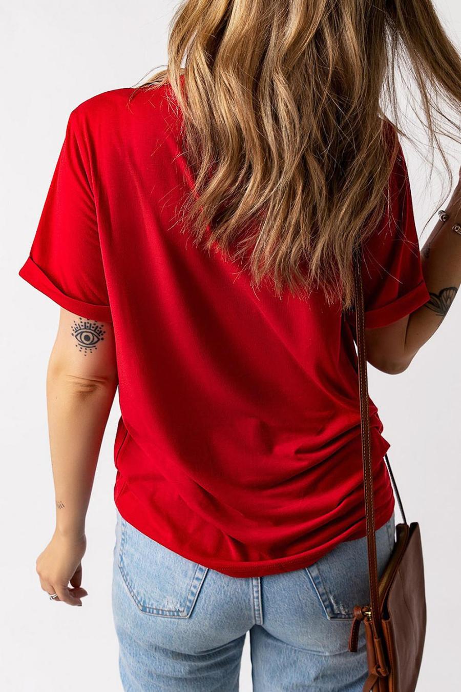Tees & Tanks | Red Star Usa Print Crewneck T Shirt - Women